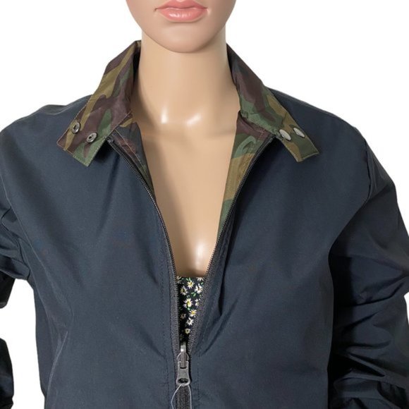 Vans Sport Check Reversible Jacket Black Casual Camo Women's Size XS VN0A4SB2BLK - Picture 8 of 12